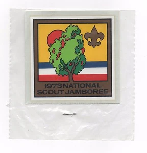 National Jamboree 1973, par de calcomanías originales en bolsa de plástico, ¡como nuevo! - Imagen 1 de 1