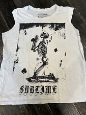 SUBLIME Sleeveless T-Shirt Live Nation XL White Praying Skeleton Free Shipping