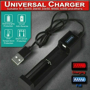 3,7V Wiederaufladbare Li-Ion Akkus Batterie Akku Ladegerät LED-Anzeige USB - Bild 1 von 16