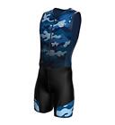 Sparx Men`S Triathlon Suit Trisuit Race Skinsuit Cycling Speed Suit Medium Blue