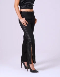 Vintage Damen GUCCI Hose schwere Hose Reißverschluss schwarz Wolle Größe IT 38 Tom Ford - Bild 1 von 16