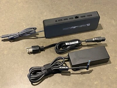 HP USB-C Universal Dock NF Station L12769-001 HSA-B005DS, POWER ADAPTER INCLUDED - Image 1 of 4