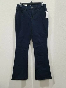 STYLE & CO Dark Blue Denim Mid Rise Boot Leg Jean's**Size 4 SHORT**NWT** - Picture 1 of 4