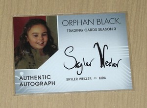 2017 Cryptozoic Orphan Black Season 3 autograph auto Skyler Wexler as KIRA