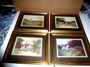Heywood Hardy Framed Prints Fox Hunting Set of 4 NICE! - Picture 1 of 18