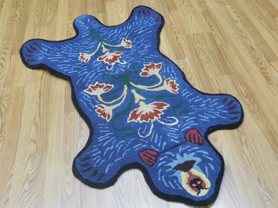 Tibetan Bear Rug Shape Handmade Kids Boho Rug Aesthetic Rug 3x5 Ft - Image 1 of 4