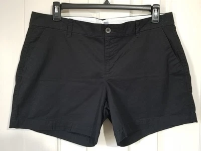 Pantalones cortos Old Navy para mujer talla 14 negros chinos de algodón con cremallera tiro medio #900403 Foto 1 de 4