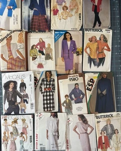 Vintage Sewing Patterns(18)70-80’s Different Brands Types Sizes Dress Cut Uncut - Picture 1 of 7