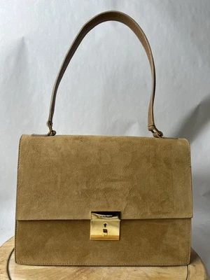 NUEVO Bolso de Hombro Bruno Magli Beige Gamuza Foto 1 de 4