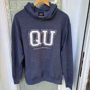 Queens University Hooded Sweatshirt XL Appliquéd Logo Dark Blue - Bild 1 von 6