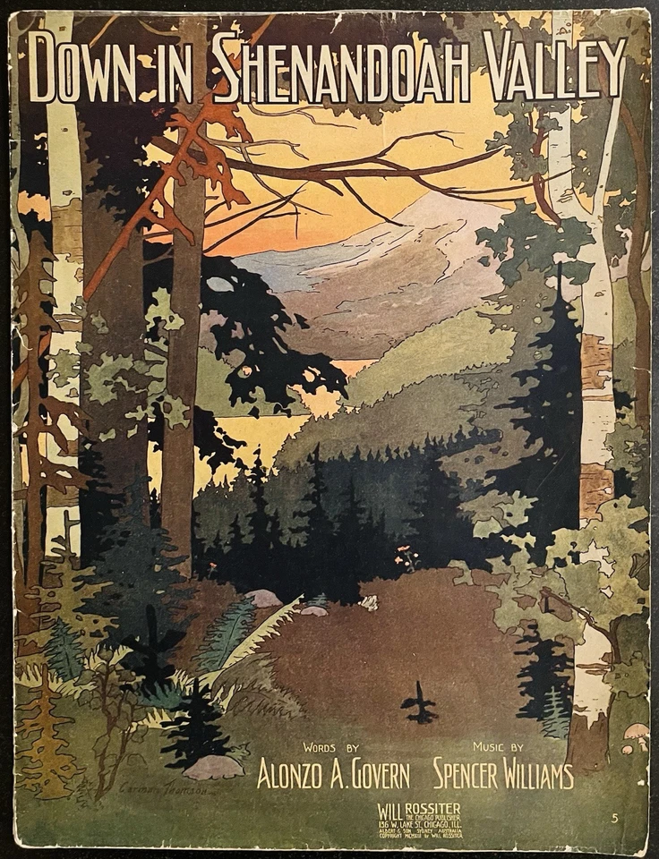 Partituras del compositor BLACK SPENCER WILLIAMS DOWN IN SHENANDOAH VALLEY Foto 1 de 1