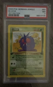 2000 Pokémon German Jungle 1st Edition Bluzuk #63 PSA 7 - Picture 1 of 2