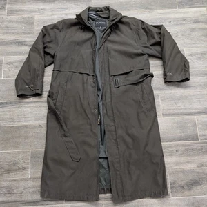 Men's Towne by London Fog Olive Green Trench Coat with Removable Liner Sz 40 Reg - Picture 1 of 12