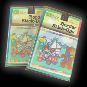 VTG 2x McBABY Border Stuck-Ups McDonalds Baby Animal Wallpaper 5”x15’ NOS Sealed - Picture 1 of 8