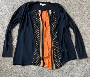 Michael Kors Womens Size XL Wrap Cardigan Long Sleeve Drape Front - Picture 1 of 6