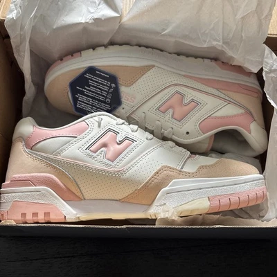 Size 9.5 - New Balance 550 White Pink W - Image 1 of 4
