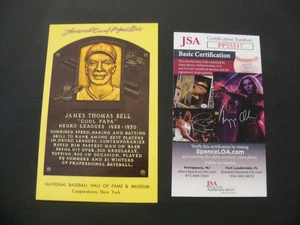 COOL PAPA BELL SIGNED HOF PLAQUE POSTCARD JSA CERTIFICATION - Picture 1 of 2
