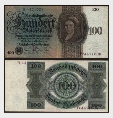 Germany - 1924 - 100 Reichsmark - "VF+"  #CO8073 - Image 1 of 4