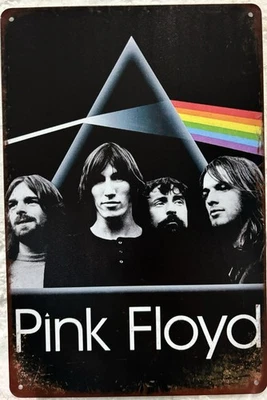Tin Sign 8x12 Pink Floyd Rock Roll Band Music Dark Side Moon Album  S7 - Image 1 of 4
