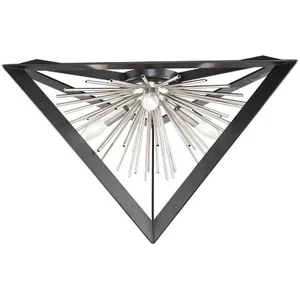 Artcraft Lighting AC11442CH Sunburst Flush Mount Matte Black and Chrome - Picture 1 of 6