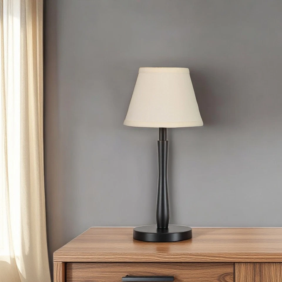 HomeRoots 469930 8 in. Ivory Empire Hardback Slanted No Slub Lampshade Egg