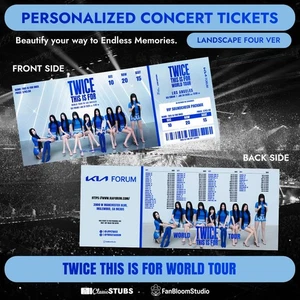 TWICE THIS IS FOR WORLD TOUR (Landscape FOUR) Personalized K-Pop Concert Ticket - Picture 1 of 6