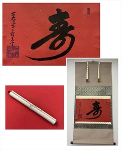 Japanische Hängerolle (Kakemono) Kalligraphie "Senju" 116×54cm traditionelle Kunst - Bild 1 von 6