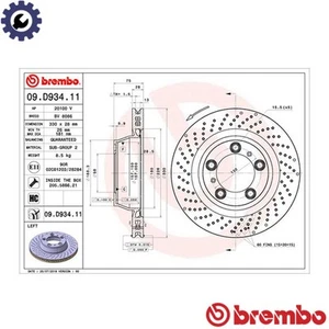 2x BRAKE DISC 09.D934.11 FOR PORSCHE 911/Targa/Convertible MA1/MAB.04 3.4L 6cyl - Picture 1 of 9