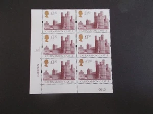 GB QEII 1992 Re-engraved Castle £1.50 High Value Cylinder Block of 6 Cyl 4O U/M - Picture 1 of 1