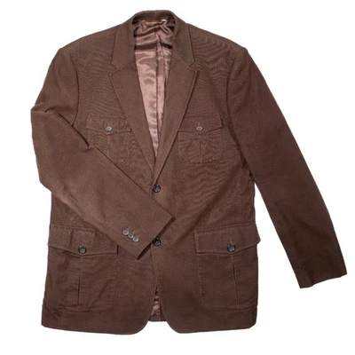 Perry Ellis Corduroy Sport Coat Brown 42 Reg - Image 1 of 4