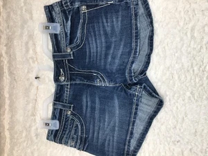 Miss Me Shorts Damen 28 blau Denim Engelsflügel verziert distressed JP5163H7 - Bild 1 von 21