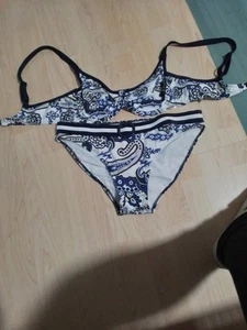 Sunflair Bikini 40B blauweiß Muster Damen gut - Bild 1 von 4