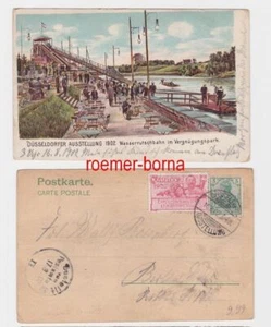 82541 Ak Düsseldorfer Ausstellung 1902 Wasserrutschbahn im Vergnügungspark - Bild 1 von 1