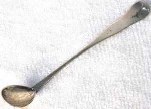 Antique 1800s US Jasper Stone Charlestown MA Coin Silver Tea Sugar Serving Spoon - Picture 1 of 6