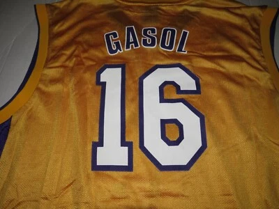 Adidas Paul Gasol #16 Los Angeles Lakers NBA Basketball Jersey Size XL NBPA LA - Image 1 of 4