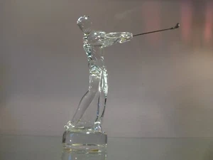BACCARAT Kristallfigur Golfer St. Andrews Bleikristall Golfspieler - Picture 1 of 7