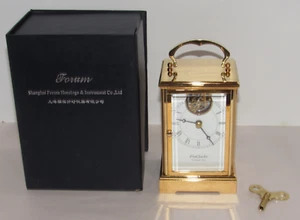 Reloj Carro Tourbillon Chapado en Oro 24K 8 Días 11 Joyas con Caja Original - Imagen 1 de 12