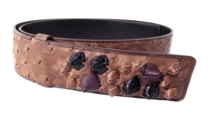 Bottega Veneta Ostrish Belt Limited Edition Size 65cm 26inc Ef 24 - Picture 1 of 1
