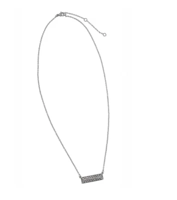 Collar colgante barra pavé plata para mujer Rebecca Minkoff W1115 Foto 1 de 2