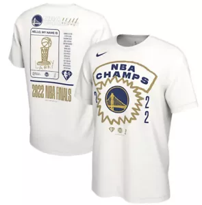 Golden State Warriors Nike 2022 NBA Finals Champion Roster T-Shirt White Large - Picture 1 of 1