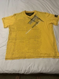 Coogi Australia Herren 5x besticktes T-Shirt CG Gelbgold neu ohne Etikett selten - Bild 1 von 24