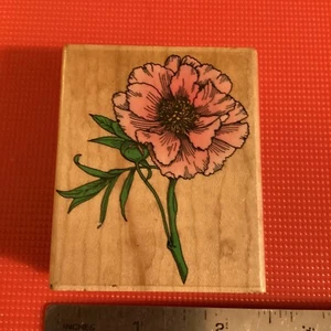 F2: Hero Arts Rubber Stamps: Pink Peony, Flower - Picture 1 of 3