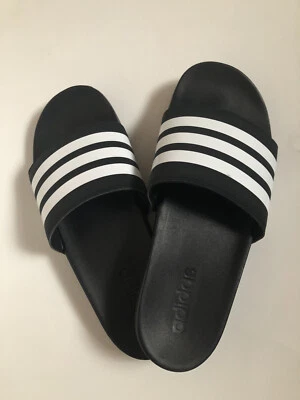 Sandalias sin cordones Adidas para hombre talla 8 negras/blancas nuevas sin caja Foto 1 de 4