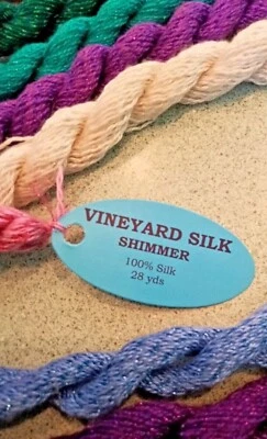 Vineyard Silk Shimmer 100% Silk Thread Yarn 28 yards sold by skein Wiltex Thread - Image 1 of 4
