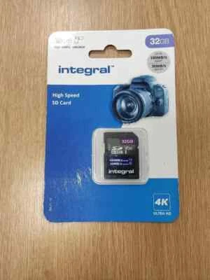 Integral 32GB High Speed SDHC V30 U3 100MB/s Class 10 4K Ultra HD - Image 1 of 2