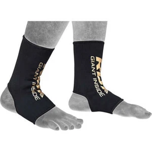 Soportes de tobillo RDX Muay Thai negro/dorado - Imagen 1 de 2