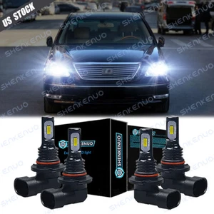 For Lexus LS430 2001-2006 - 4x 6000K LED Headlight Bulbs High Low Beam combo Kit - Picture 1 of 11