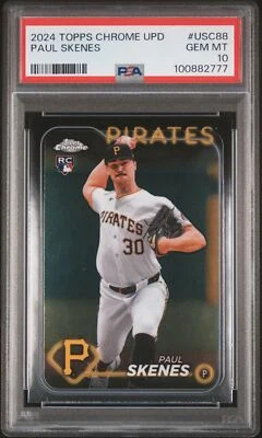 КАРТОЧКА ДЕБЮТАНТА PSA 10 PAUL SKENES 2024 TOPPS ХРОМ ОБНОВЛЕНИЕ Pirates RC КАК НОВАЯ - Изображение 1 из 3