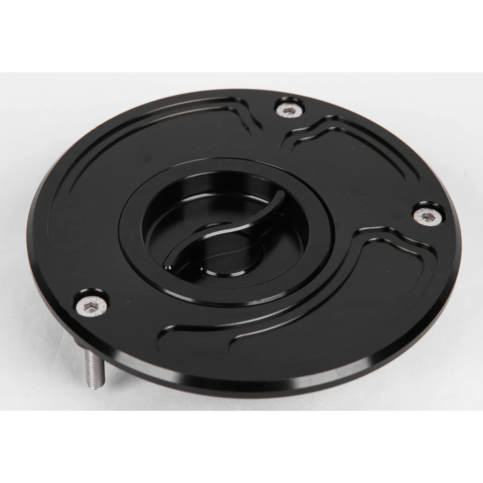 CNC Fuel Gas Cap For Kawasaki ZZR1400 ZX14 ZZR600 ZZR1200 ZRX1200R ZX6R Black US Foto 1 de 4