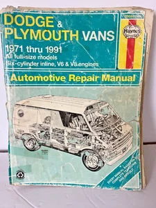 HAYNES AUTO REPAIR MANUAL 1971-1991 DODGE AND PLYMOUTH VANS - Picture 1 of 2